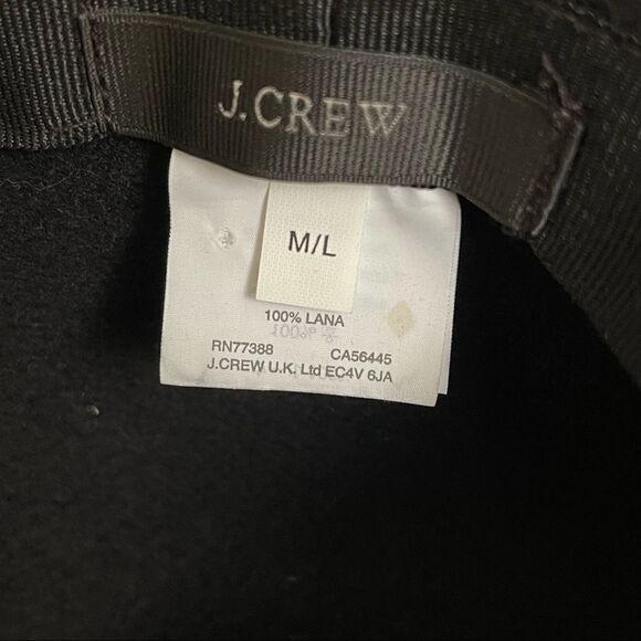 J.Crew Black Wool Hat M/L - Picture 5 of 6
